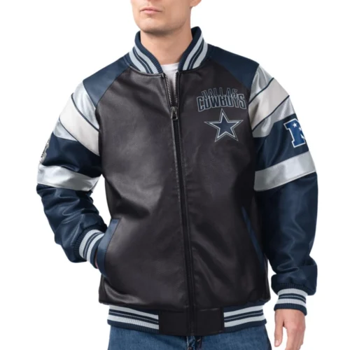Dallas Cowboys Spirit Full Zip Leather Jacket