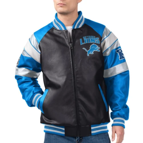 Detroit Lions Spirit Full Zip Leather Jacket