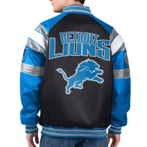 Alternative view of Detroit Lions Spirit Full Zip Leather Jacket