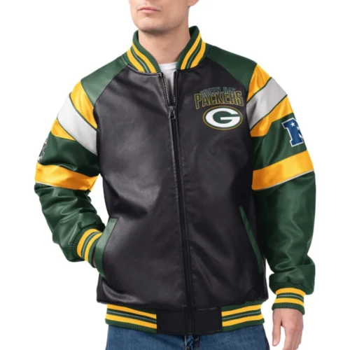 Green Bay Packers Spirit Full Zip Leather Jacket