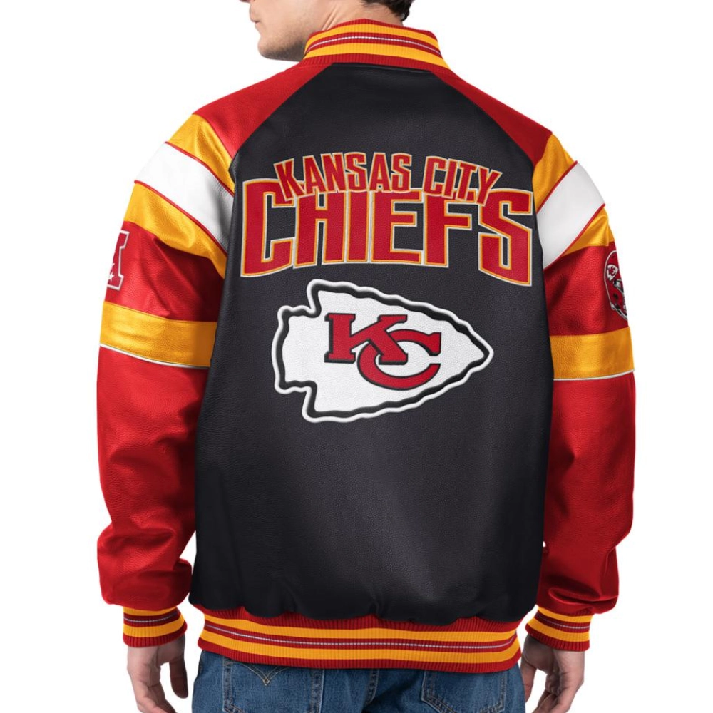 Kansas City Chiefs Spirit Full Zip Leather Jacket - Image 2