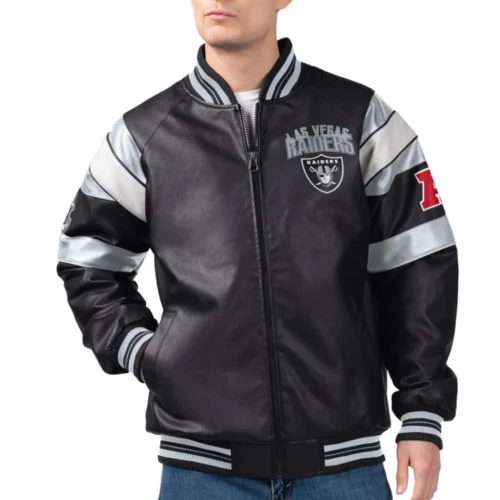 Las Vegas Raiders Spirit Full Zip Leather Jacket