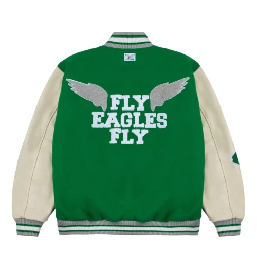 Alternative view of Philadelphia Eagles Golf Wang Wool & Leather Varsity Jacket