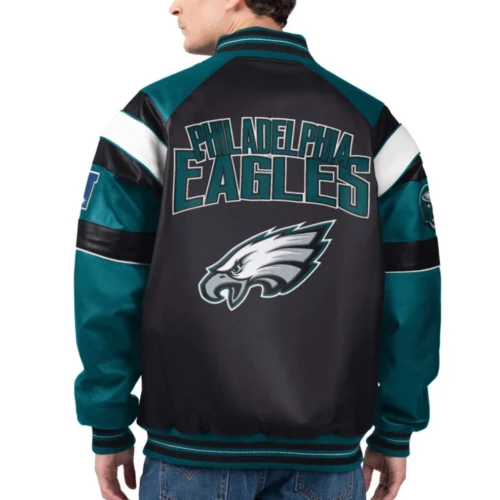 Alternative view of Philadelphia Eagles Spirit Full Zip Leather Jacket