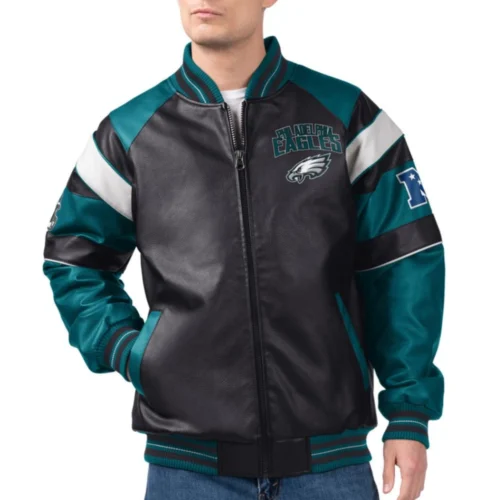 Philadelphia Eagles Spirit Full Zip Leather Jacket