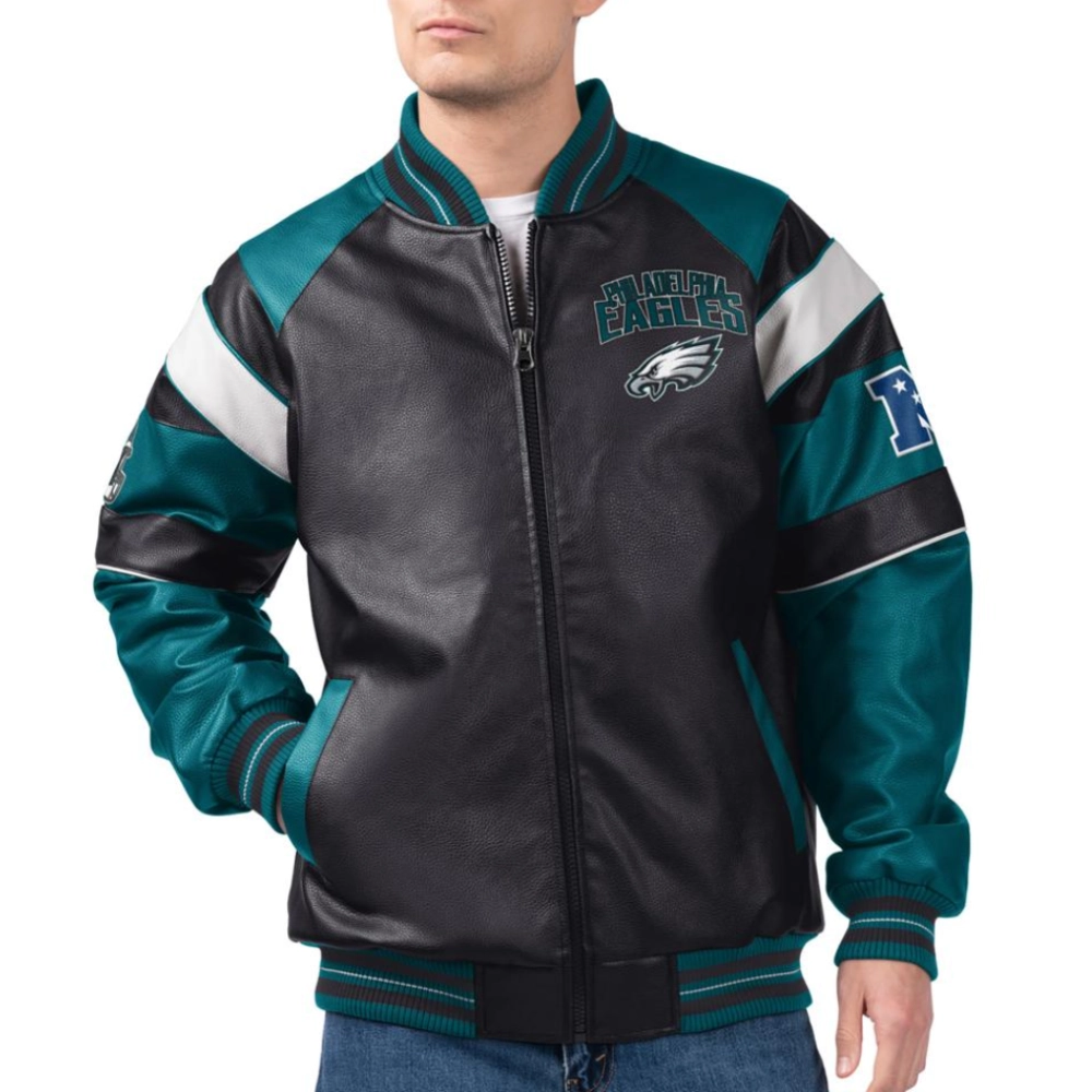 Philadelphia Eagles Spirit Full Zip Leather Jacket