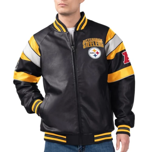 Pittsburgh Steelers Spirit Full Zip Leather Jacket