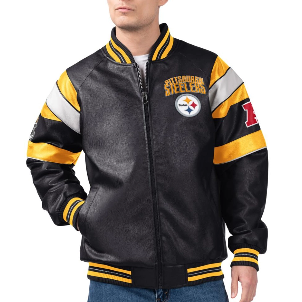 Pittsburgh Steelers Spirit Full Zip Leather Jacket