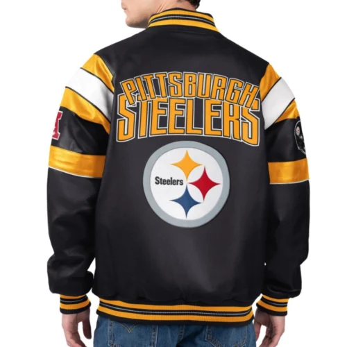 Alternative view of Pittsburgh Steelers Spirit Full Zip Leather Jacket