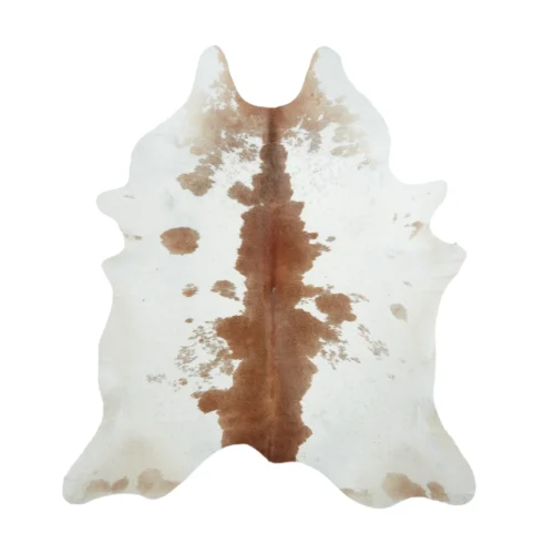 White & Brown Cowhide Rug
