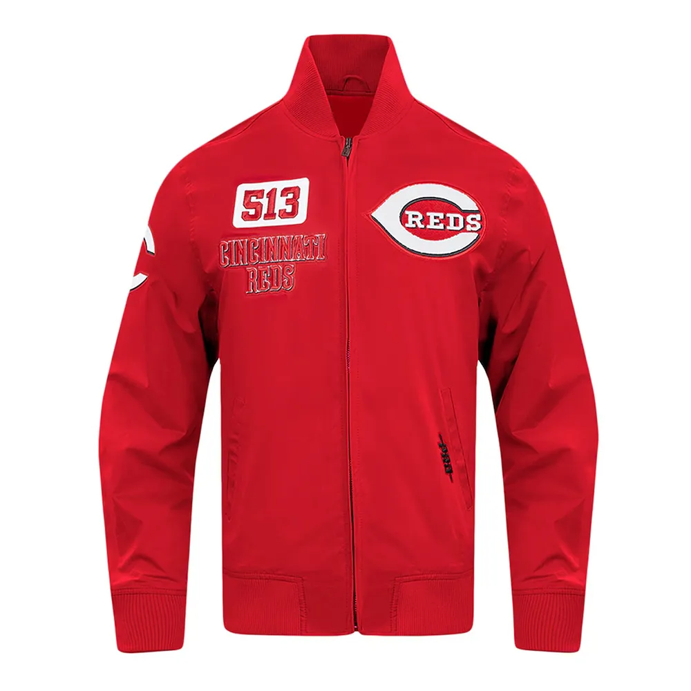 Cincinnati Reds Area Code Full-Zip Red Cotton Jacket
