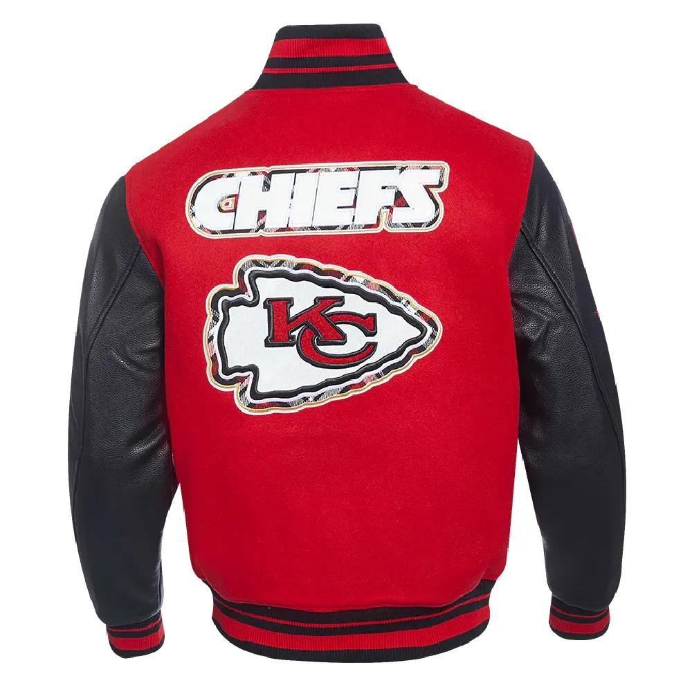 Kansas City Chiefs Pro Prep Wool & Leather Varsity Jacket - Image 4