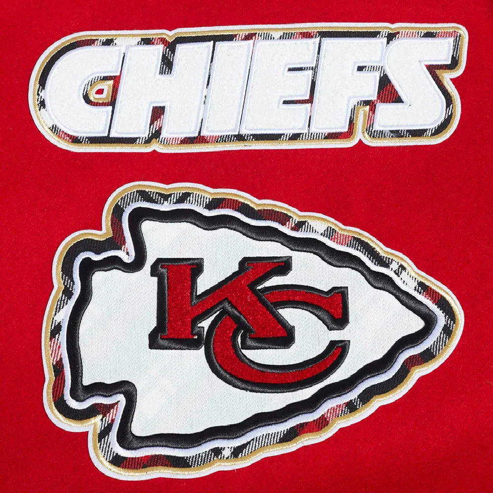 Kansas City Chiefs Pro Prep Wool & Leather Varsity Jacket - Image 10