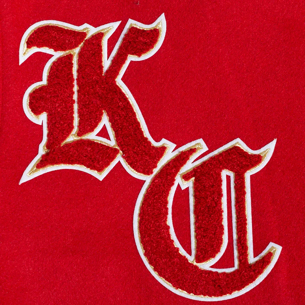 Kansas City Chiefs Pro Prep Wool & Leather Varsity Jacket - Image 6