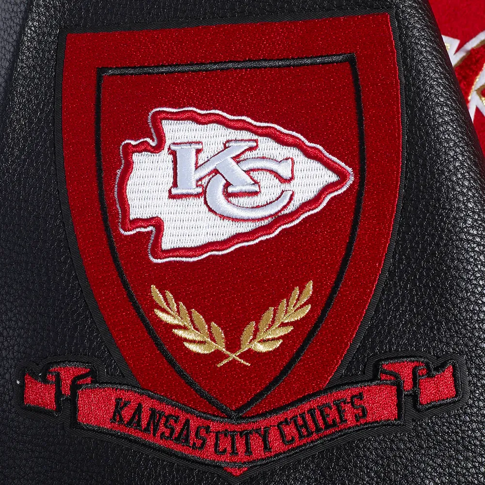 Kansas City Chiefs Pro Prep Wool & Leather Varsity Jacket - Image 8