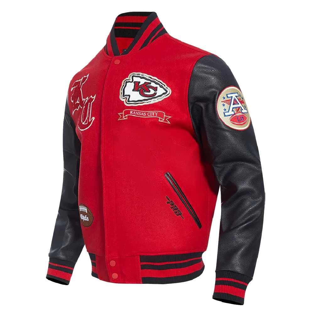 Alternative view of Kansas City Chiefs Pro Prep Wool & Leather Varsity Jacket