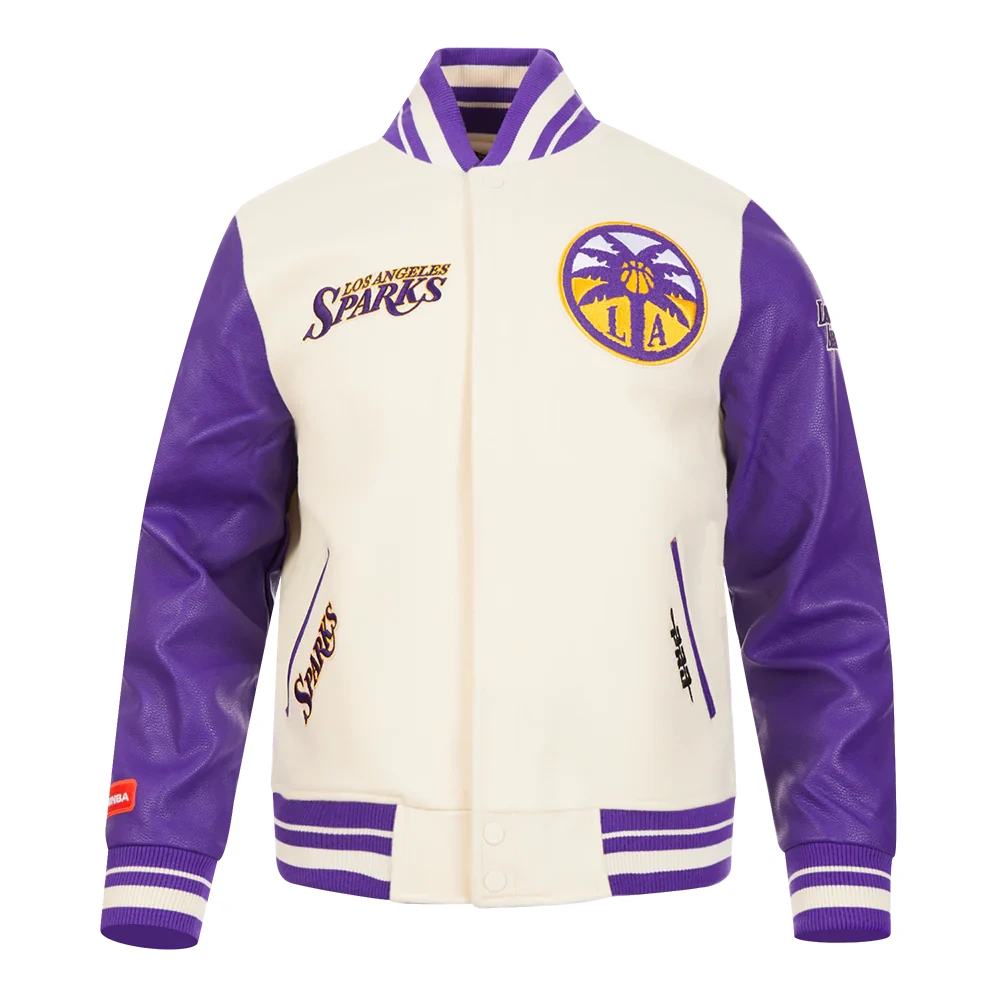 Los Angeles Sparks Retro Classic Wool & Leather Varsity Jacket