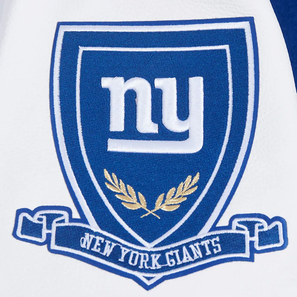 New York Giants Pro Prep Wool & Leather Varsity Jacket - Image 7