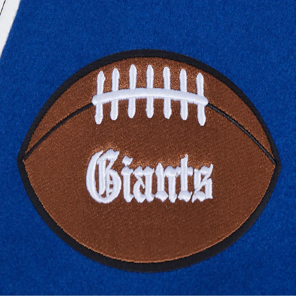 New York Giants Pro Prep Wool & Leather Varsity Jacket - Image 8