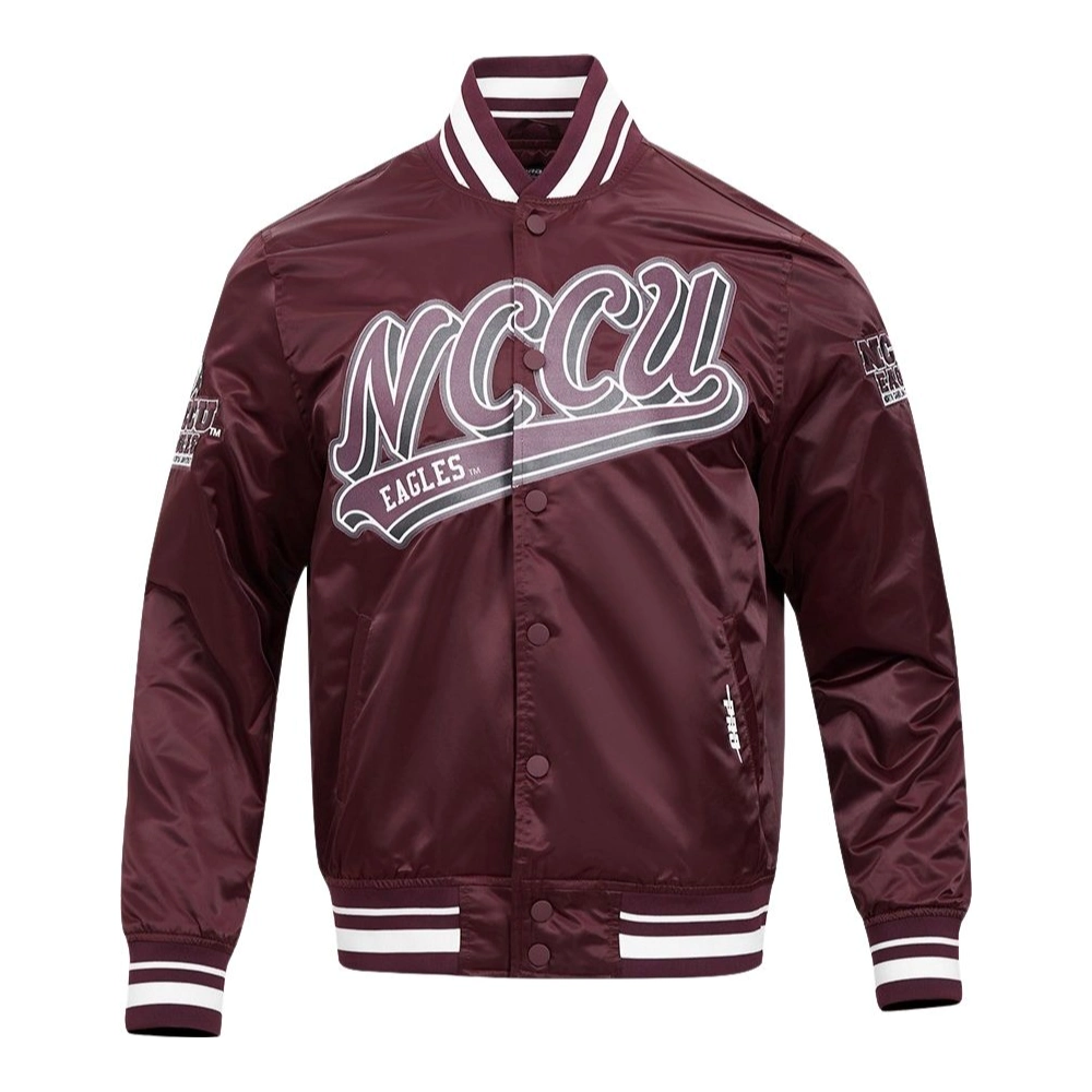 North Carolina Central Eagles Classic Maroon Satin Varsity Jacket