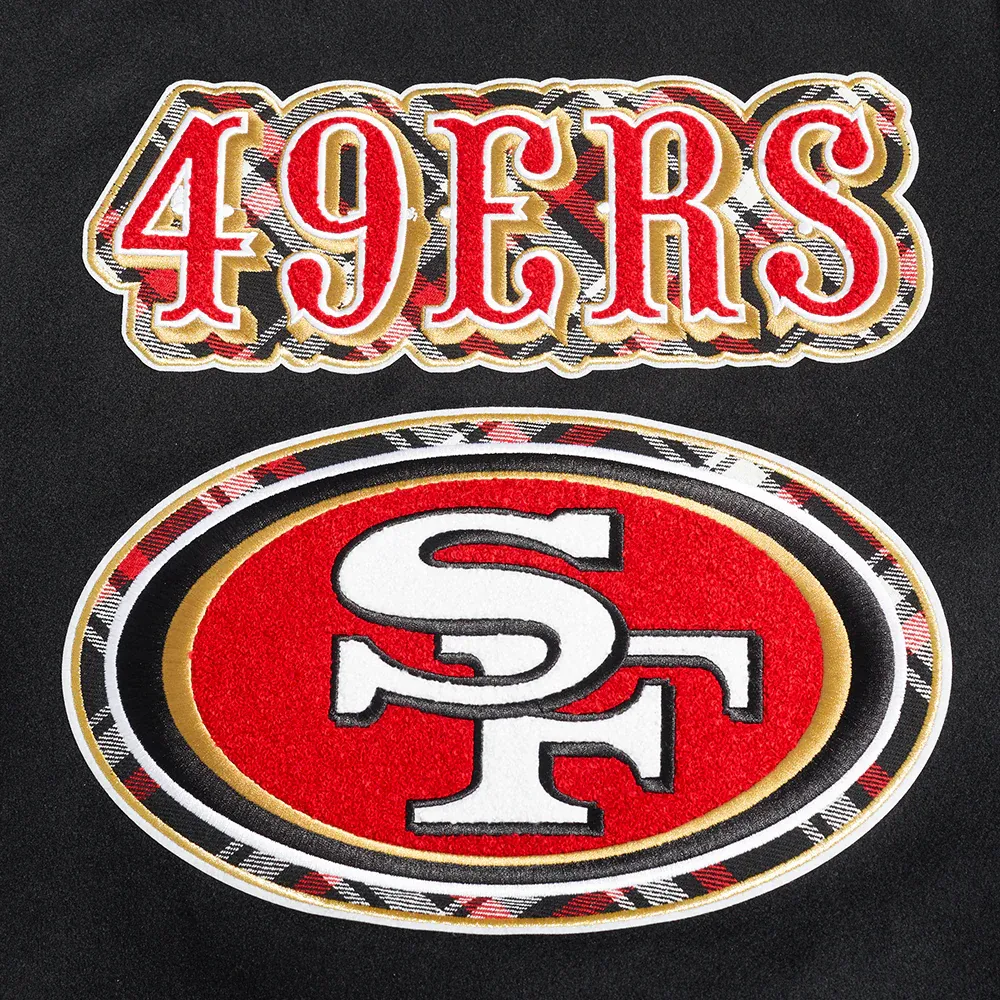 San Francisco 49ers Pro Prep Wool & Leather Varsity Jacket - Image 9
