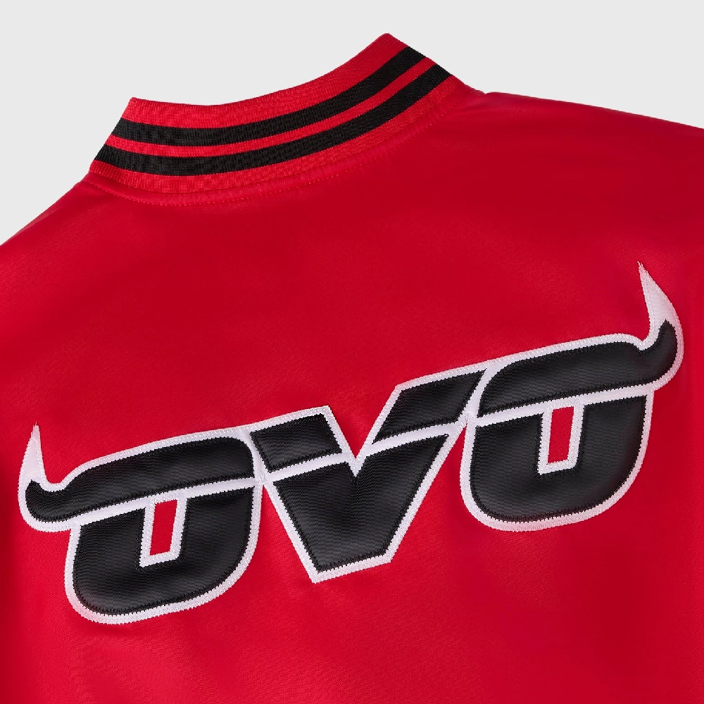 Chicago Bulls Playboy Red Satin Varsity Jacket - Image 4