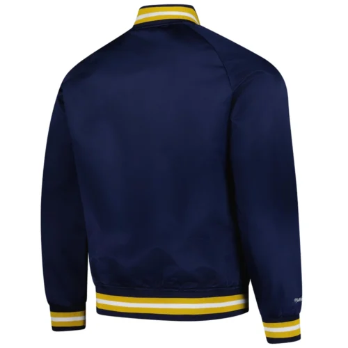 Alternative view of Notre Dame Fighting Irish Youth Navy Satin Varsity Jacket