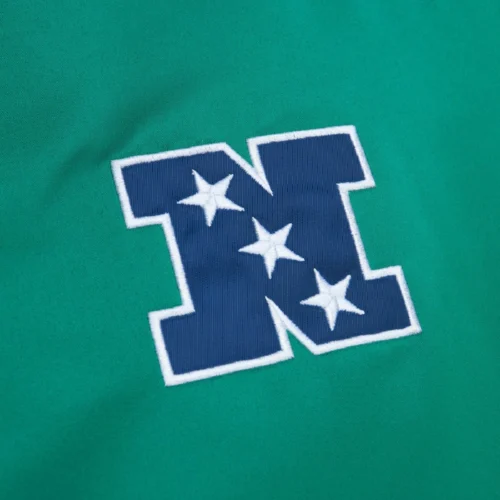 Philadelphia Eagles Cooperstown Heavyweight Full-Snap Green Satin Varsity Jacket - Image 5