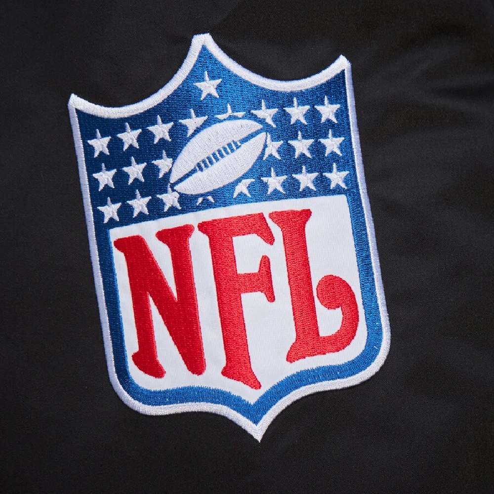 Philadelphia Eagles Primetime Vintage Black Satin Varsity Jacket - Image 4