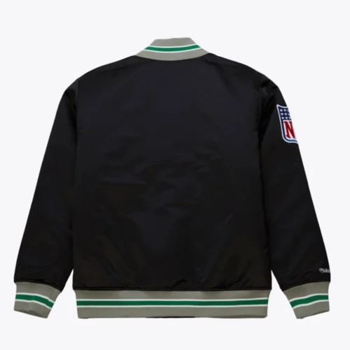 Alternative view of Philadelphia Eagles Primetime Vintage Black Satin Varsity Jacket