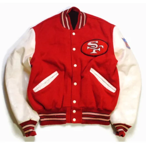 San Francisco 49ers Vintage Wool & Leather Varsity Jacket
