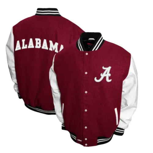 Alabama Crimson Tide Graduate Wool & Leather Varsity Jacket - Image 3