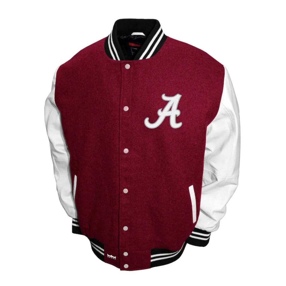 Alabama Crimson Tide Graduate Wool & Leather Varsity Jacket