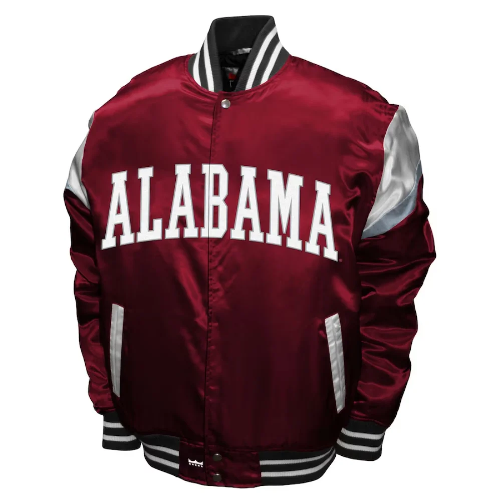 Alabama Crimson Tide Power Satin Varsity Jacket