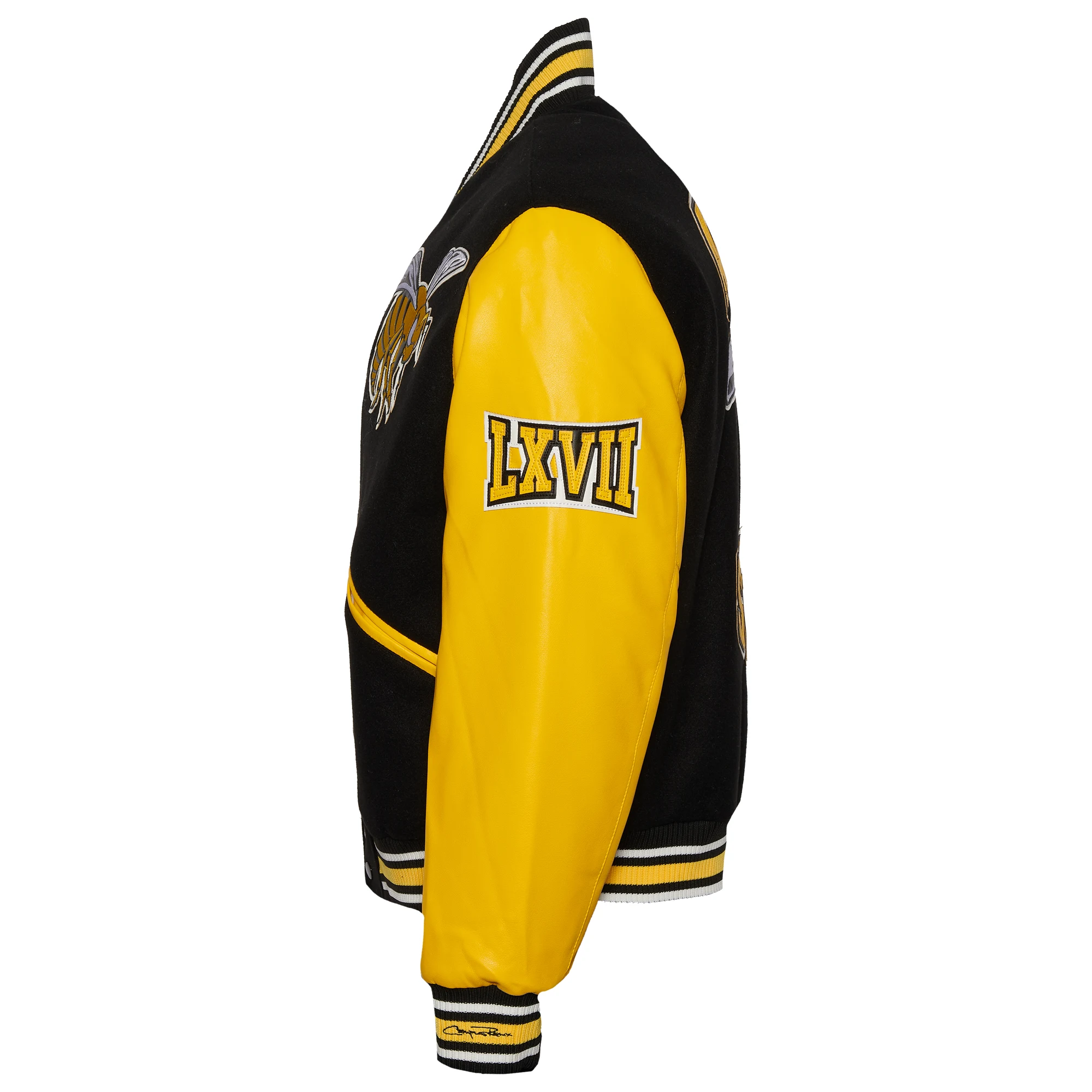 Alabama State Hornets Campus Remix Wool & Leather Varsity Jacket - Image 4