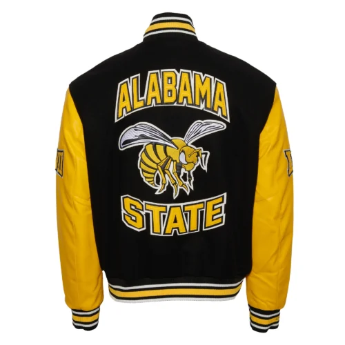 Alternative view of Alabama State Hornets Campus Remix Wool & Leather Varsity Jacket