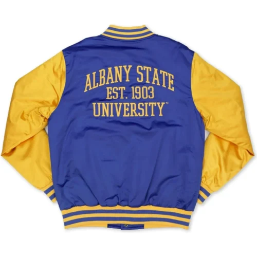Alternative view of Albany State Golden Rams Baseball Vintage Satin Varsity Jacket