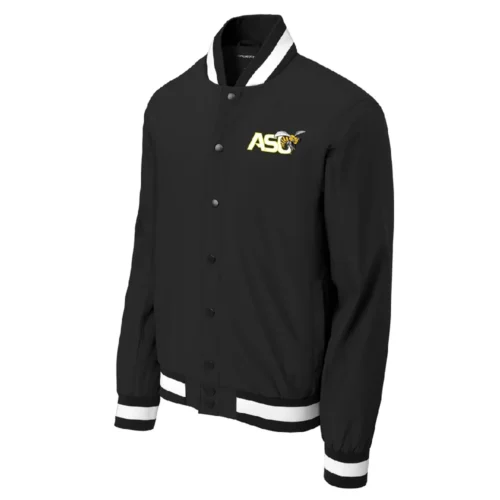 Albany State Golden Rams Insulated Vintage Black Satin Varsity Jacket