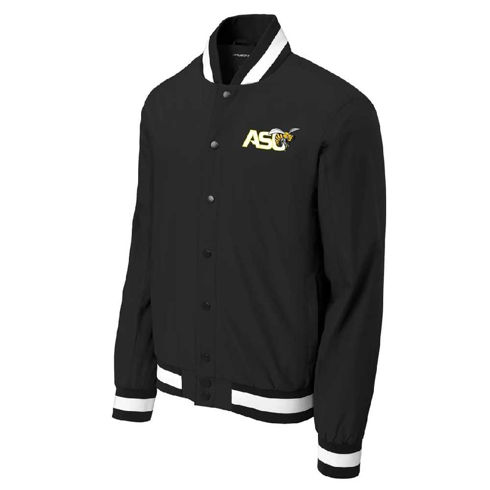 Albany State Golden Rams Insulated Vintage Black Satin Varsity Jacket