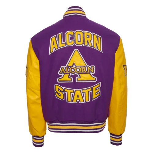 Alternative view of Alcorn State Braves Campus Remix Wool & Leather Varsity Jacket