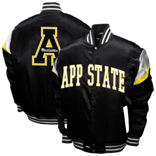 Appalachian State Mountaineers Power Satin Varsity Jacket - Image 3