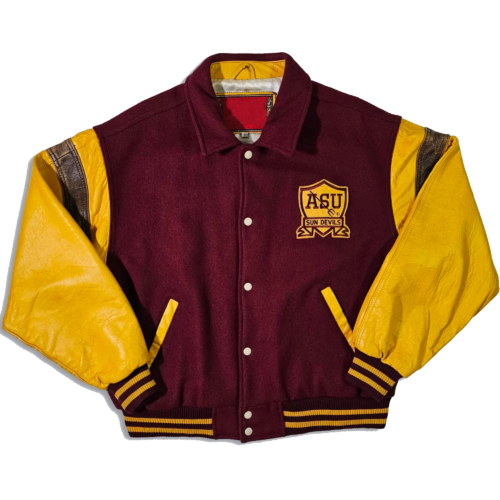 Arizona State Sun Devils 90s Letterman Satin Varsity Jacket