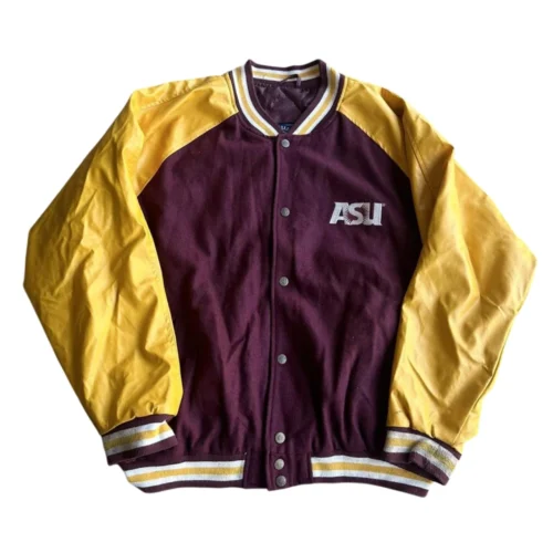 Arizona State Sun Devils 90s Retro Wool & Leather Varsity Jacket