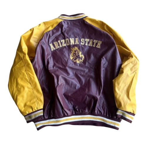 Alternative view of Arizona State Sun Devils 90s Retro Wool & Leather Varsity Jacket
