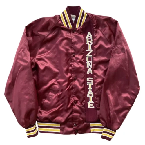 Arizona State Sun Devils Vintage Maroon Satin Varsity Jacket