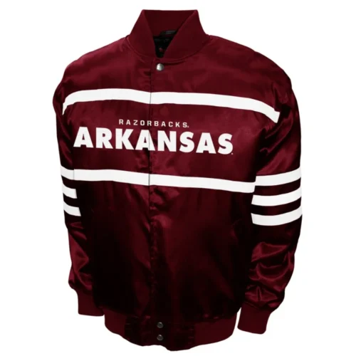 Arkansas Razorbacks 2nd Era Satin Varsity Jacket