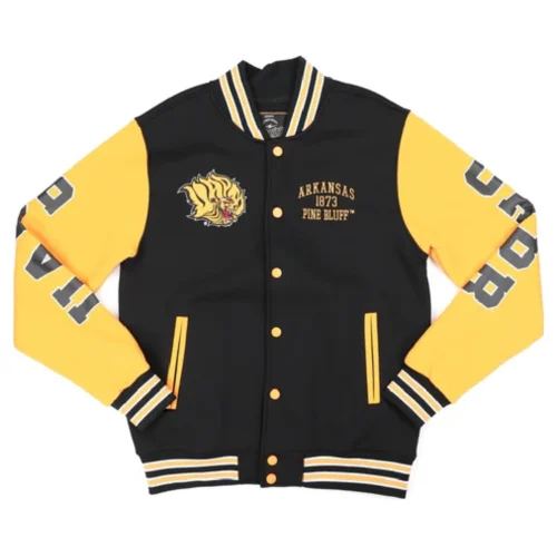 Arkansas Pine Bluff Golden Lions Vintage Big Boy Satin Varsity Jacket