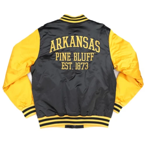 Alternative view of Arkansas Pine Bluff Golden Lions Baseball Vintage Satin Varsity Jacket