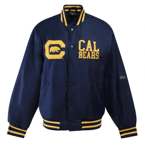 Men's California Golden Bears A-Game Satin Varsity Jacket - Image 4
