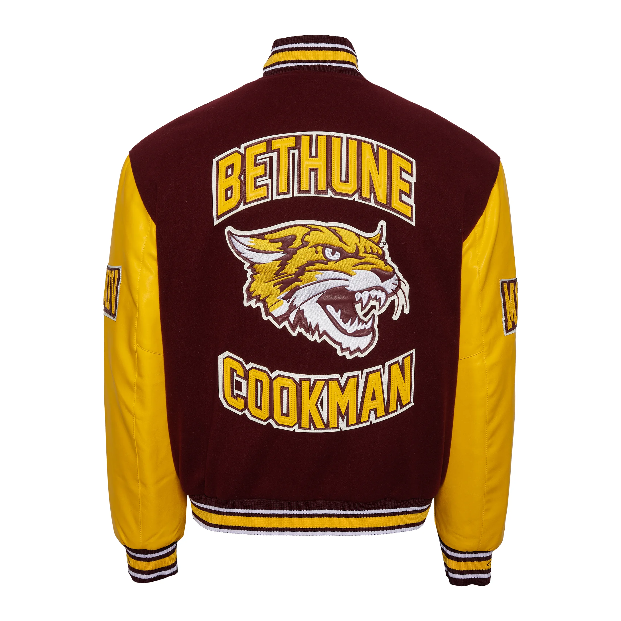 Men's Bethune–Cookman Wildcats Campus Remix Wool & Leather Varsity Jacket - Image 2